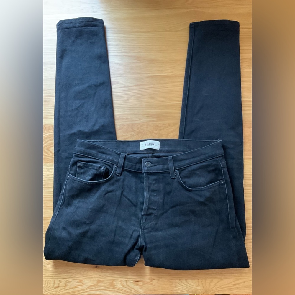 Baldwin - The 76 Slim Selvedge Jeans - Size 32 - Black Button Fly